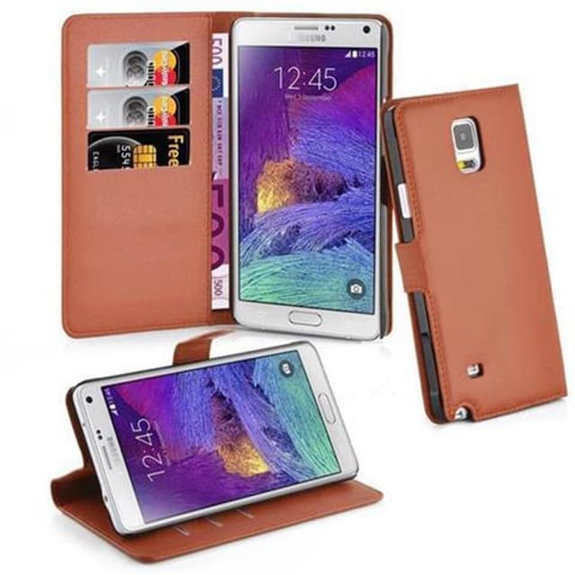 Samsung Galaxy NOTE 4 Plånboksfodral Skal (Brun)