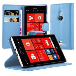Nokia Lumia 925 Plånboksfodral Skal (Blå)