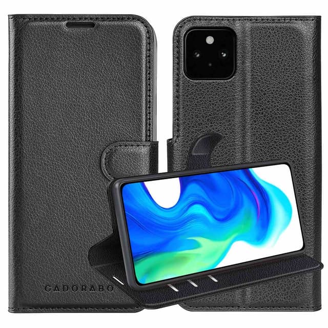 Google PIXEL 5 XL Plånboksfodral Skal (Svart)