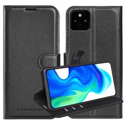 Google PIXEL 5 XL Suojakuori Lompakkokotelo (Musta)