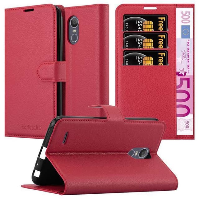 LG STYLUS 3 Plånboksfodral Skal (Röd)