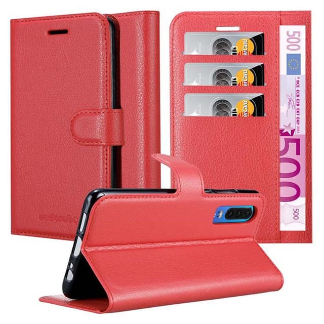 Huawei P30 Plånboksfodral Skal (Röd)