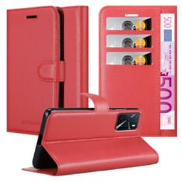 Oppo A16s / A54s lommebokdeksel Deksel Etui (rød)