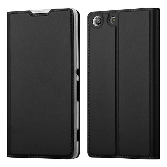 Sony Xperia M5 Suojakuori Lompakkokotelo (Musta)