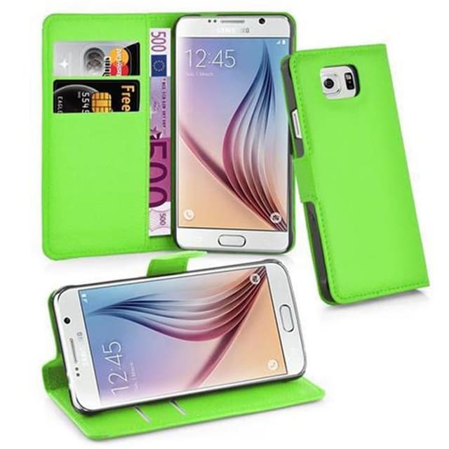 Samsung Galaxy S6 Plånboksfodral Skal (Grön)