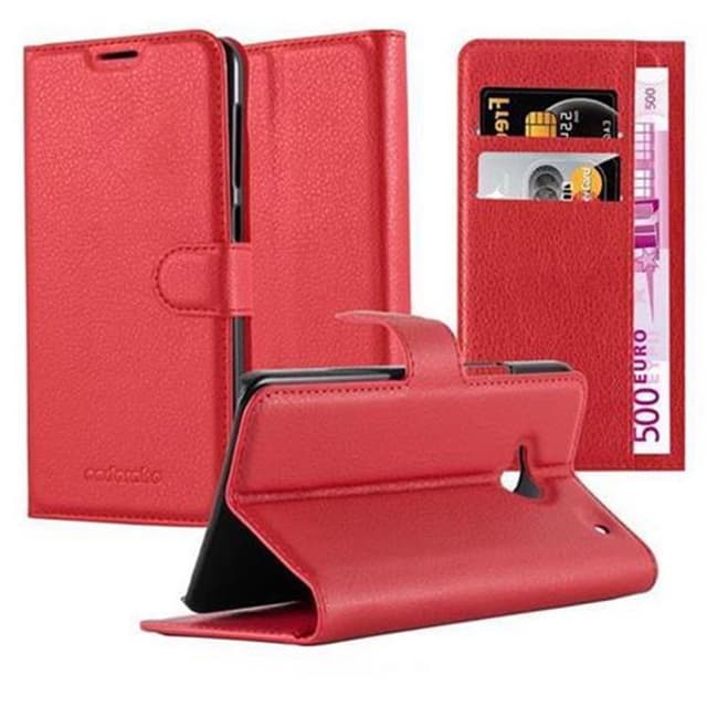 HTC ONE M7 Deksel Etui Case (rød)