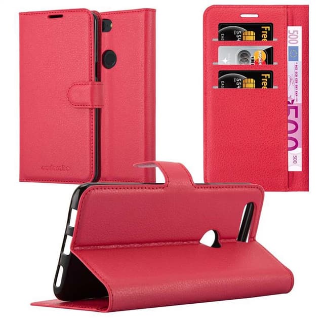 OnePlus 5T Suojakuori Lompakkokotelo (Punainen)
