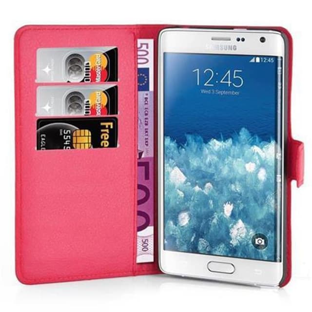 Samsung Galaxy NOTE EDGE Plånboksfodral Skal (Röd)
