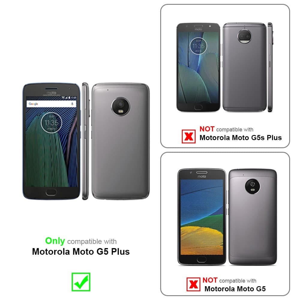 Cadorabo Custodia A Libro Portafoglio Per Motorola Moto G5 Plus - Oro Rosa Con Chiusura Magnetica, Slot E Stand