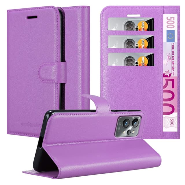 Realme GT 2 PRO Suojakuori Lompakkokotelo (Violetti)