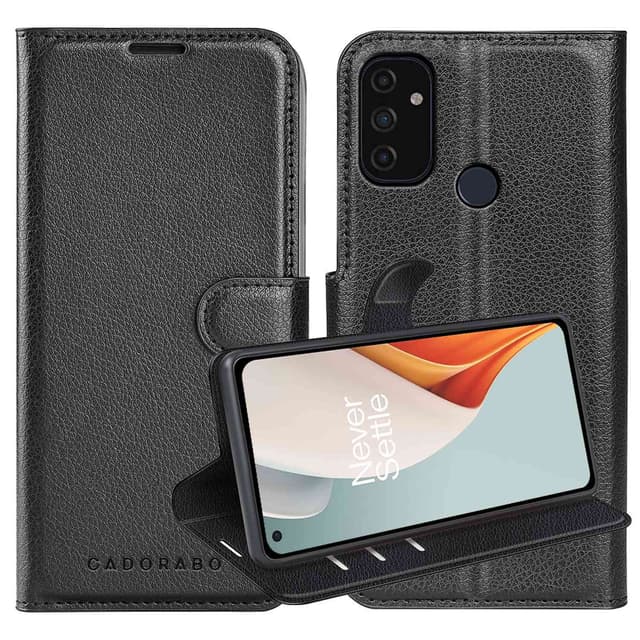 OnePlus Nord N100 Suojakuori Lompakkokotelo (Musta)