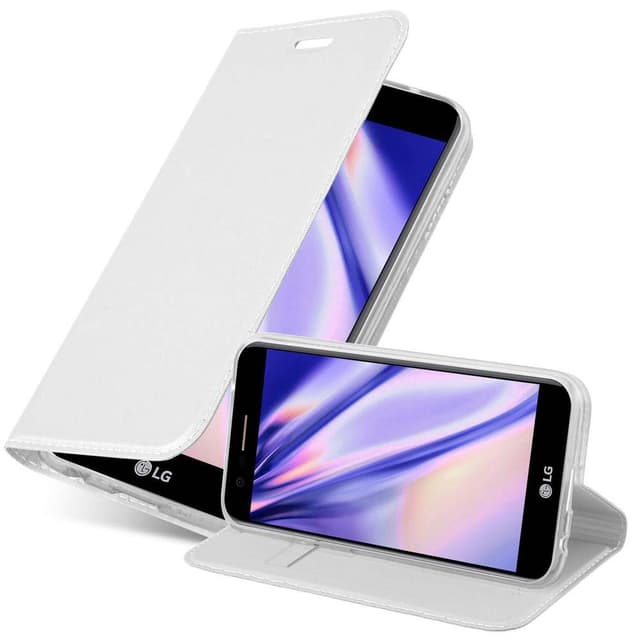 LG K10 2017 Suojakuori Lompakkokotelo (Hopea)