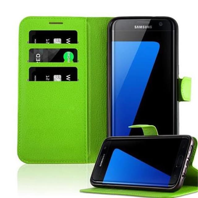 Samsung Galaxy S7 EDGE Pungetui Cover Case (Grøn)