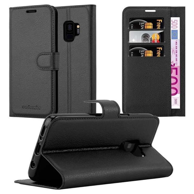 Samsung Galaxy S9 Suojakuori Lompakkokotelo (Musta)