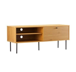 TV-bord LINE 120x40xH50cm, melamin med eikebark