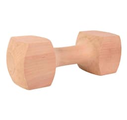 Leksak för hund Apporterande hantel i trä, kantig, ca. 1 000 g