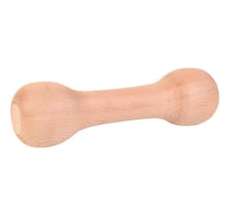 Leksak för hund Apporterande hantel i trä, rundad, ca. 250 g
