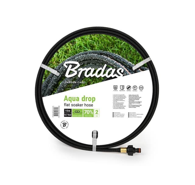 Vattningsslang Aqua-Drop Flat 1/2""- 15m