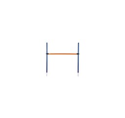 Hundeaktivitet agility hække, plastik, 123 × 115 cm, ø 3 cm, blå/orange