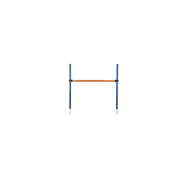 Hundeaktivitet agility hække, plastik, 123 × 115 cm, ø 3 cm, blå/orange