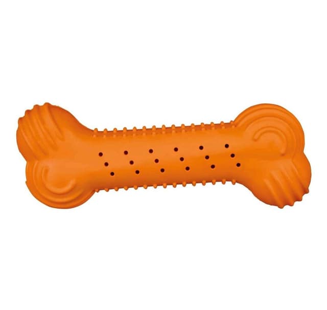Legetøj til hunde Raslende knogle, naturgummi, 18 cm tilfældig farve, Trixie