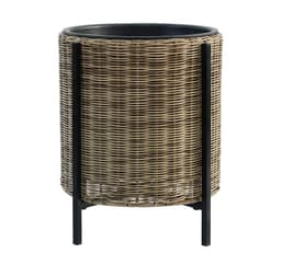 Plantekasse FLET med stativ D39xH43cm, lysebrun