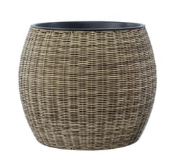 Planteringskruka WICKER D48xH40cm, ljusbrun