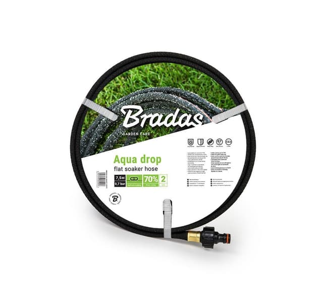Vattningsslang Aqua-Drop Flat 1/2""- 7,5m
