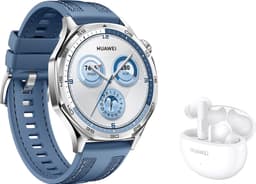 Huawei Watch GT 5 sportklocka 46 mm (blå) + FreeBuds 5i presentförpackning (blå)