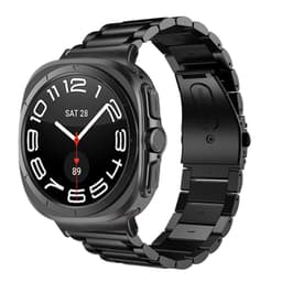 Rem i rustfritt stål til Samsung Galaxy Watch 7 47 mm Sort