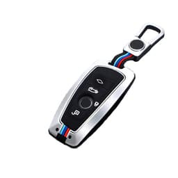 BMW nøkkelbrikkedeksel for BMW 3-serie, 5-serie, 7-serie, 1-serie Sølv