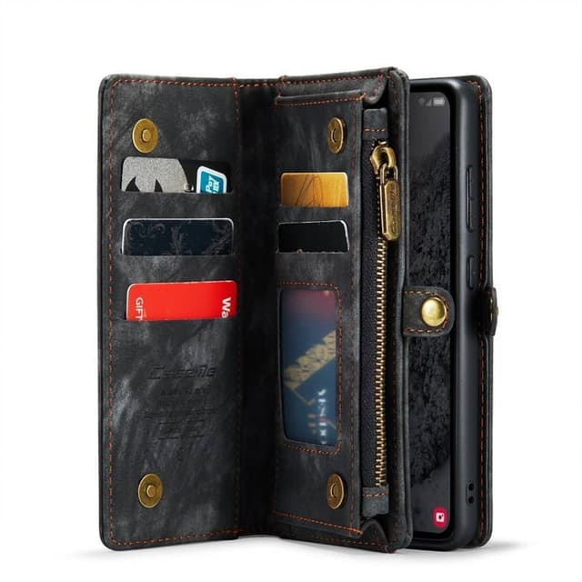 CaseMe mobilcover 008 8-kort Samsung Galaxy A35 - Sort/grå