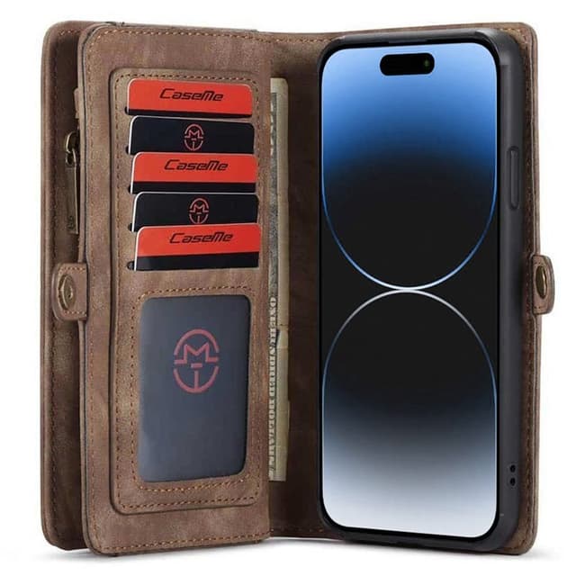 CaseMe mobilcover 008 8-kort iPhone 15 Plus - Brun
