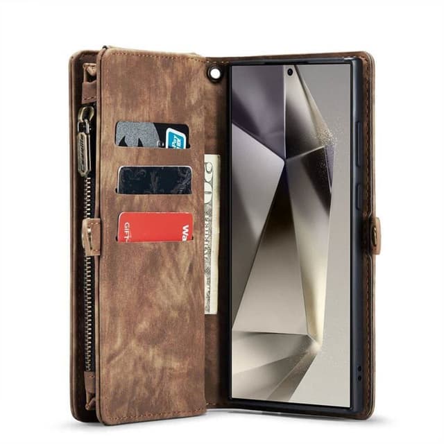 CaseMe mobilfodral 008 8-kort Samsung Galaxy S24 Ultra - Brun