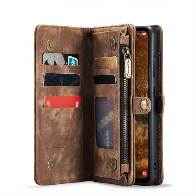 CaseMe mobildeksel 008 8-kort Samsung Galaxy A35 - Brun