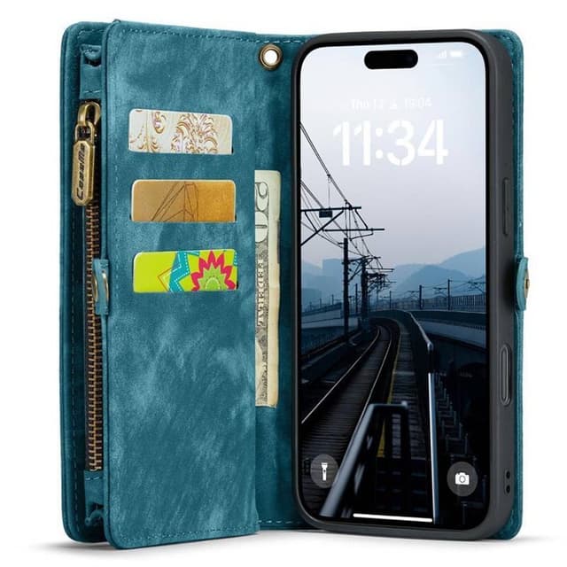 CaseMe mobilcover 008 8-kort iPhone 16 Pro Max - Blå