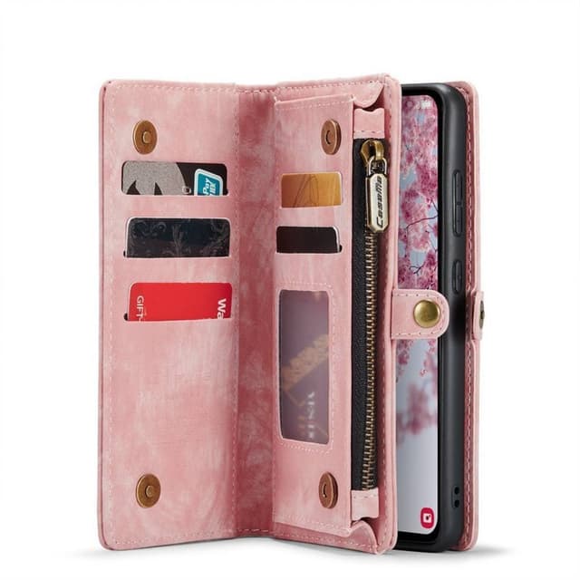 CaseMe puhelimenkotelo 008 8-kortti Samsung Galaxy A55 - Vaaleanpunain