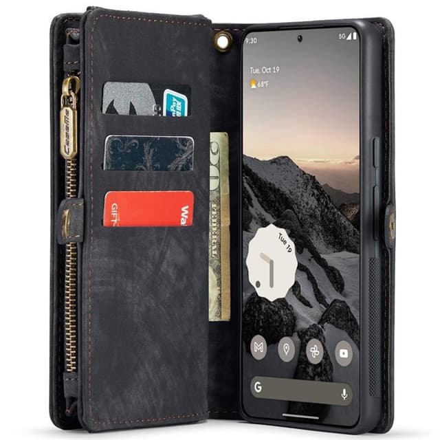 CaseMe mobilcover 008 8-kort Google Pixel 9 - Sort/grå