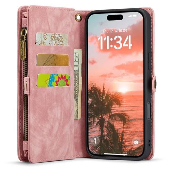 CaseMe mobilcover 008 8-kort iPhone 16 - Lyserød