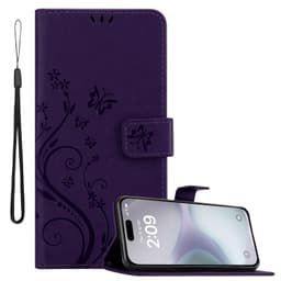 iPhone 16 PLUS Plånboksfodral Skal (Purpur)