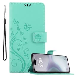 iPhone 16 PLUS Plånboksfodral Skal (Turkos)