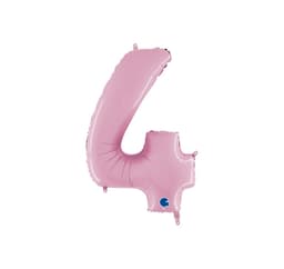 Nummer ""4"" Pastellrosa
