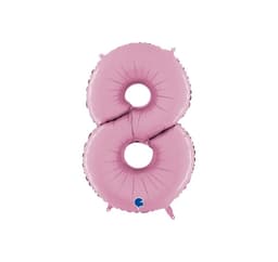 Nummer ""8"" Pastellrosa