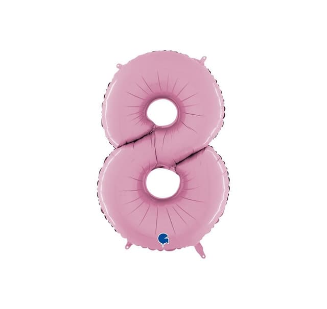 Nummer ""8"" Pastellrosa