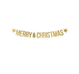Banner God Jul guld 10,5x150 cm