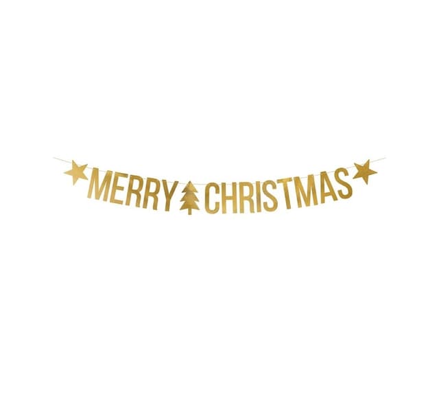 Banner God Jul guld 10,5x150 cm