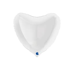 Hjärta Vit ballong