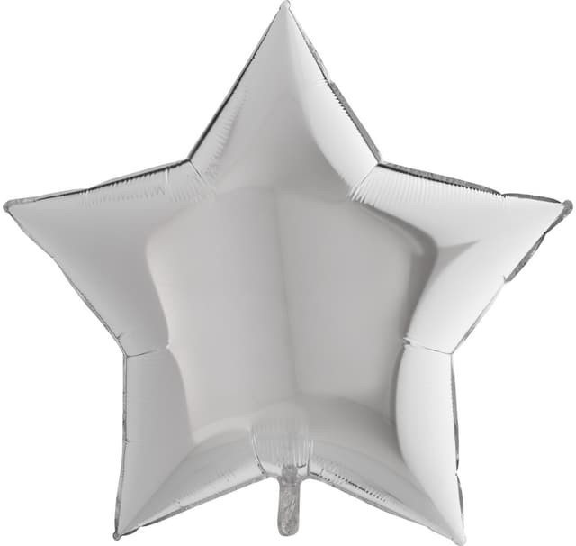 Star Metallic Silver ballong