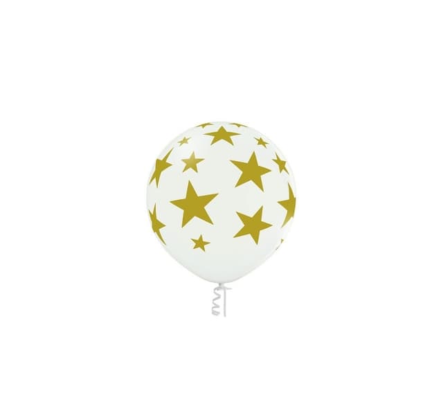B250 (60 cm) ballong vit Stjärnor, 1 st