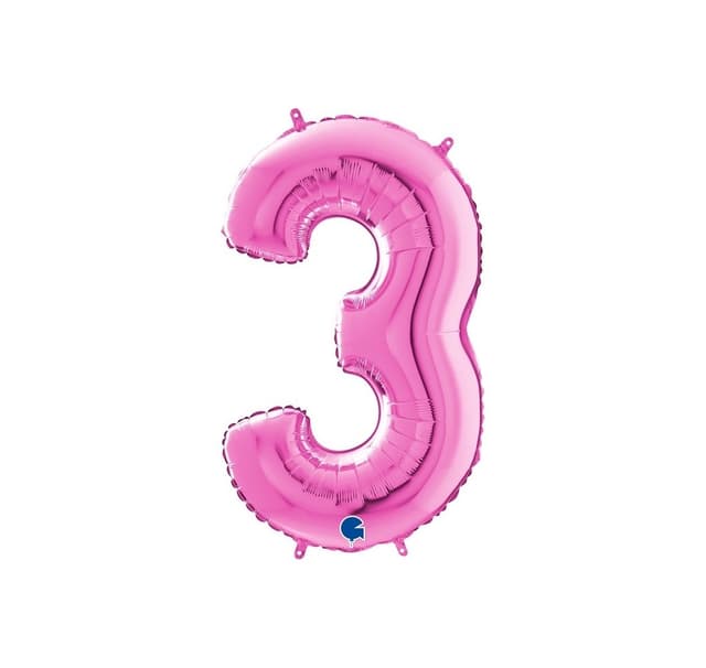 Nummer ""3"" magenta